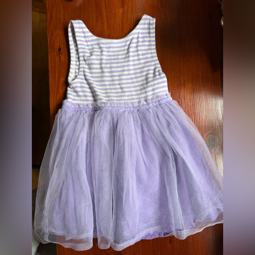 Mini Boden Lavender and White Striped Top